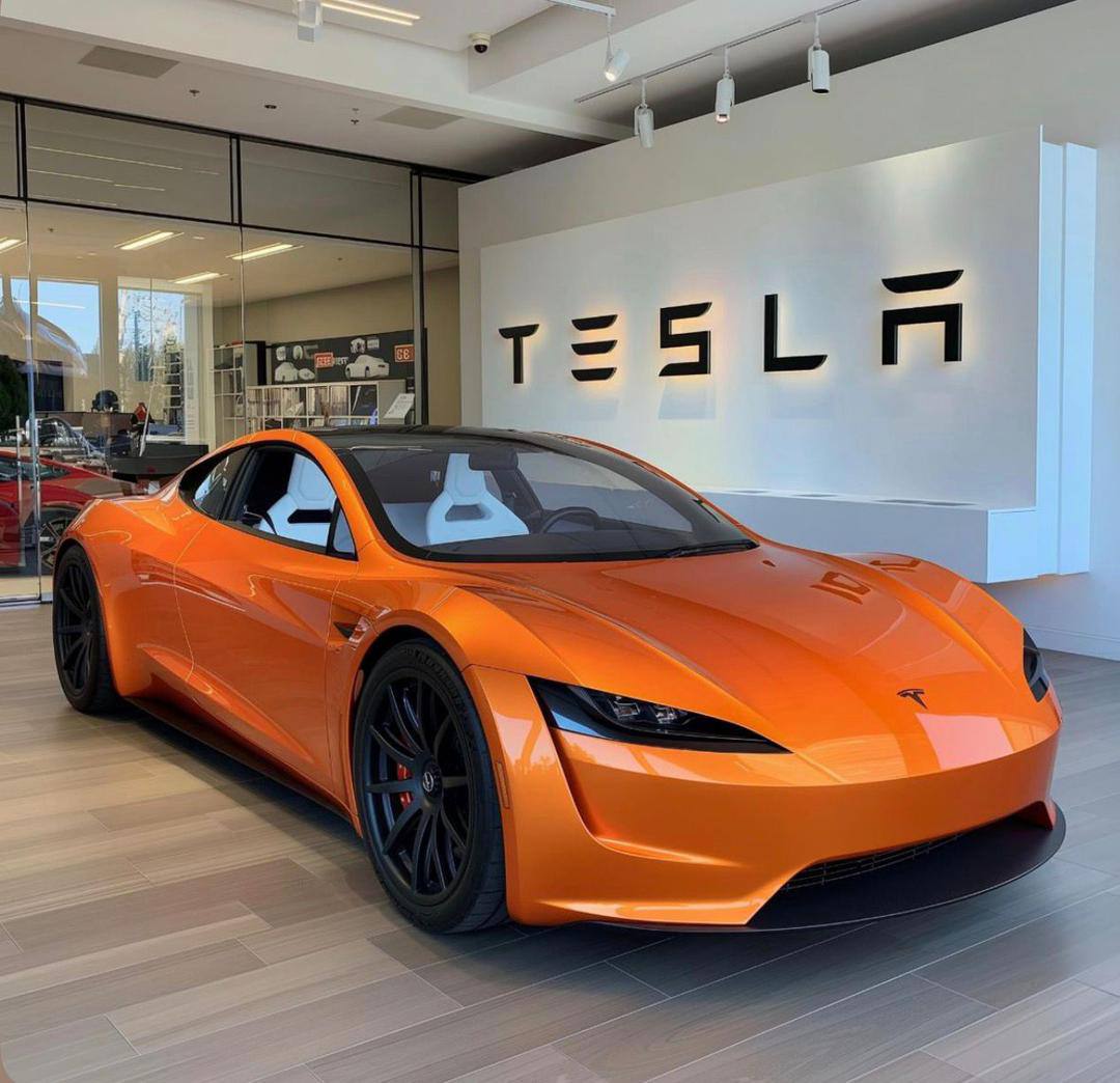 Tesla Roadster in Showroom